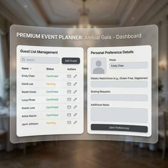 Intelligent RSVP lookup and guest registration interface